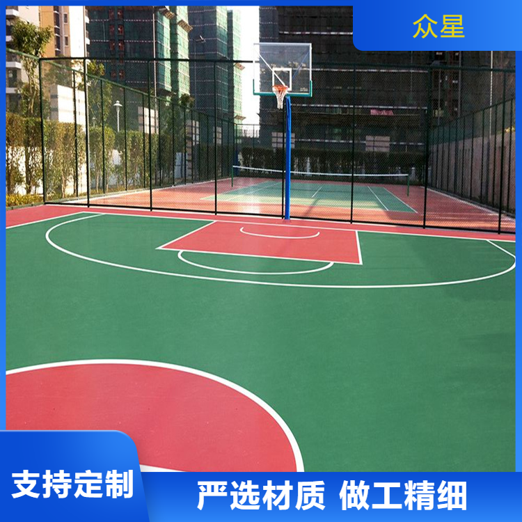 济源市学校塑胶跑道篮球场硅PU - 厂家